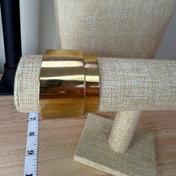 BaubleBar Gold-Tone Cuff Bracelet With Chic Modern Design small wrist - Picture 2 of 14